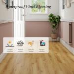 Mysflosy Self-Adhesive Vinyl Flooring Plank, 36 Pack Natural Wood Grain Peel and Stick Flooring Waterproof for DIY Installation, Cover 5 ㎡