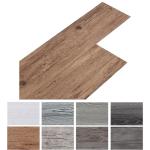 INMOZATA 5.02 m²/ 36 Tiles PVC Flooring Self-Adhesive Vinyl Flooring PVC Laminate 91.5 x 15.2 cm Thickness 2 mm Non-Slip Waterproof Cuttable (Brown)