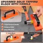 Saker 65-Piece Wood Flooring Installation Kit with 60 Flooring Spacers, Tapping Block with Handle, Pull Bar, 10" Contour Gauge, Rubber Mallet, Tape Measure