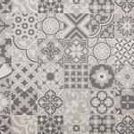 CV Cushioned Vinyl Flooring PVC Tile Effect, Structured Vinyl Flooring, Tile Optic Flooring for Kitchen, Bathroom, Home or Commercial (100 x 200 cm, Plaza | Lagos 909D)