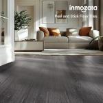 36pcs Self Adhesive Floor Planks Floor Tiles with Wood Effect Peel and Stick Floor Tiles 2.0 mm Thick for Bedroom Office Kitchen Floor Plank 91.5 cm x 15.2 cm(5.02㎡,Dark Grey)