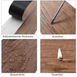 INMOZATA 5.02 m²/ 36 Tiles PVC Flooring Self-Adhesive Vinyl Flooring PVC Laminate 91.5 x 15.2 cm Thickness 2 mm Non-Slip Waterproof Cuttable (Brown)