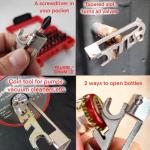 Plumb Chum universal bleed key, meter box key, The original Keyring Plumbing Multi Tool for professional and DIY, magnetic hex holders, radiator balancing tool, bottle opener, coin tool, 10mm spanner.
