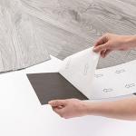 EasyFloor© Self Adhesive Floor Tile Vinyl Flooring Washed Grey Wood Effect Peel and Stick Tile 15X90cm 35pcs Wooden Flooring for Kitchen Living Room and Bathroom Floor Planks