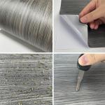 Pssopp Peel and Stick Flooring Roll, Thicken Self Adhesive Floor Tiles Wood Plank Flooring, Waterproof Planks Cherry Wood for Bathroom Bedroom RV