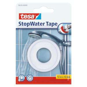 tesa 56220 PTFE Plumbing Repair Tape - 12mm x 12M - White, 56220-00000-00