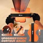 Saker 65-Piece Wood Flooring Installation Kit with 60 Flooring Spacers, Tapping Block with Handle, Pull Bar, 10" Contour Gauge, Rubber Mallet, Tape Measure