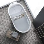 CV Cushioned Vinyl Flooring PVC Tile Effect, Structured Vinyl Flooring, Tile Optic Flooring for Kitchen, Bathroom, Home or Commercial (100 x 200 cm, Plaza | Lagos 909D)