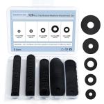 TEAMIOULING 120Pcs Rubber Washers Assorted Kit,16/18/20/25/30mm Black Washer,Vibration Absorbing Pads Sealing Rubber Washers for Faucets Garden Bolts Screws Hose Plumbing Shower Head- 5 Sizes