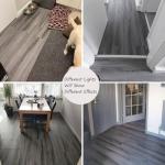 36pcs Self Adhesive Floor Planks Floor Tiles with Wood Effect Peel and Stick Floor Tiles 2.0 mm Thick for Bedroom Office Kitchen Floor Plank 91.5 cm x 15.2 cm(5.02㎡,Dark Grey)