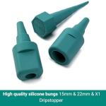 Heatlab The Ultimate Bung Set Plumbing Tools – Rubber Bung Radiator Draining Kit with 15 mm & 22 mm Bungs + DripStopper & Storage Bag – Header Tank Plumbing Tools and Equipment