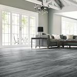 INMOZATA 36Pcs Self-Adhesive PVC Flooring Planks Floorboard Planks Waterproof Floor Stickers for Kitchen Bedroom Bathroom Home Floor Tile 91.5 X 15.2CM (Grey Wood Grain)