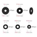 TEAMIOULING 120Pcs Rubber Washers Assorted Kit,16/18/20/25/30mm Black Washer,Vibration Absorbing Pads Sealing Rubber Washers for Faucets Garden Bolts Screws Hose Plumbing Shower Head- 5 Sizes