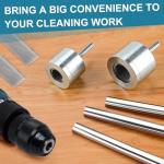 Copper Pipe Cleaner,15+22mm Drill Tube Cleaning Brush, Upgraded Carbon SteelCopper Pipe Tube Cleaning Brushes,Efficient Copper Pipe Cleaners Plumbing Brush for Electric Drill Bit