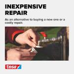 tesa 56220 PTFE Plumbing Repair Tape - 12mm x 12M - White, 56220-00000-00