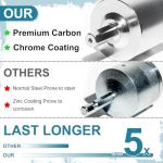 Copper Pipe Cleaner,15+22mm Drill Tube Cleaning Brush, Upgraded Carbon SteelCopper Pipe Tube Cleaning Brushes,Efficient Copper Pipe Cleaners Plumbing Brush for Electric Drill Bit