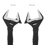 Amazon Basics 4-Piece Plumbing Adjustable Wrench with Soft Grip, Wide Mouth, Includes 6-Inch (150 mm), 8-Inch (200 mm), 10-Inch (250 mm), 12-Inch (300 mm), 4 Sizes Bundle, 30.48 x 10.79 x 2.36 cm