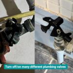 PLUMBSHARK - X10 in 1 Plumbing Tools Includes: Radiator Bleed Key, Gas Meter Box Key, Plumbers Spanner & More. A Must Have in Your Plumbing Tools and Equipment. Designed & Patented by Heatlab UK.