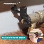 PLUMBSHARK - X10 in 1 Plumbing Tools Includes: Radiator Bleed Key, Gas Meter Box Key, Plumbers Spanner & More. A Must Have in Your Plumbing Tools and Equipment. Designed & Patented by Heatlab UK.