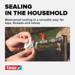 tesa 56220 PTFE Plumbing Repair Tape - 12mm x 12M - White, 56220-00000-00