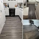 36pcs Self Adhesive Floor Planks Floor Tiles with Wood Effect Peel and Stick Floor Tiles 2.0 mm Thick for Bedroom Office Kitchen Floor Plank 91.5 cm x 15.2 cm(5.02㎡,Dark Grey)