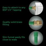 QuickFill - SEL9260: Central Heating Dosing Tool - Add Chemicals Like Fernox Central Heating Inhibitor, Sludge Remover, Leak Sealer & Sentinel X100 to Your Central Heating System