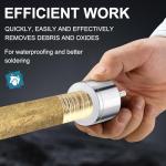 Copper Pipe Cleaner,15+22mm Drill Tube Cleaning Brush, Upgraded Carbon SteelCopper Pipe Tube Cleaning Brushes,Efficient Copper Pipe Cleaners Plumbing Brush for Electric Drill Bit