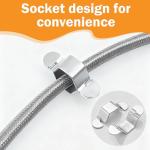 3Pairs Universal Detachable Hose Spanner Sets, Reusable Plumbers Wrench with Hex Hollow Wrench for Bathroom Water Pipes Corrugated Hose, Tap Spanner for Tight Spaces Practical Plumbing Tools (3)