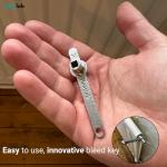 The Ultimate Radiator Key - Dual-Sized Imperial & Metric - Premium Stainless Steel Rad Key for Efficient Heating Maintenance - Essential Plumbing Tool | Patented Bleed Key Design