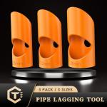 Pipe Lagging Insulation Foam Cutter Tool, 15mm & 22mm & 28mm Set, for 45-Degree Angles and Copper Pipe Insulation (Non-3D Printing)