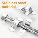 3Pairs Universal Detachable Hose Spanner Sets, Reusable Plumbers Wrench with Hex Hollow Wrench for Bathroom Water Pipes Corrugated Hose, Tap Spanner for Tight Spaces Practical Plumbing Tools (3)