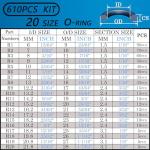 ZDBB 610 Pcs Water Hose Gasket Nitrile O Ring Rubber Washer Set Assortment Kit for Plumbing Faucet Pipe Hose Shower Head Pressure Washer Sealing Repair