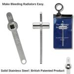 The Ultimate Radiator Key - Dual-Sized Imperial & Metric - Premium Stainless Steel Rad Key for Efficient Heating Maintenance - Essential Plumbing Tool | Patented Bleed Key Design