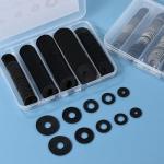 TEAMIOULING 120Pcs Rubber Washers Assorted Kit,16/18/20/25/30mm Black Washer,Vibration Absorbing Pads Sealing Rubber Washers for Faucets Garden Bolts Screws Hose Plumbing Shower Head- 5 Sizes