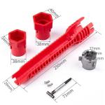 Pedicur Tap Spanner, 8 in 1 Sink Wrench, Plumbing Tools and Equipment, Tap Spanner for Tight Space