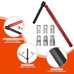 KYYGKY 8-13mm Faucet Bathroom Back Nut Kit Changeable Wrench Socket Adjustable Box Spanners for Taps, Tap Spanner Set with 6 Sockets Nut for Bath Basin Kitchen Sink Plumber Tap Installation Tool