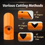 Pipe Lagging Insulation Foam Cutter Tool, 15mm & 22mm & 28mm Set, for 45-Degree Angles and Copper Pipe Insulation (Non-3D Printing)