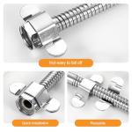 3Pairs Universal Detachable Hose Spanner Sets, Reusable Plumbers Wrench with Hex Hollow Wrench for Bathroom Water Pipes Corrugated Hose, Tap Spanner for Tight Spaces Practical Plumbing Tools (3)