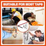 KYYGKY 8-13mm Faucet Bathroom Back Nut Kit Changeable Wrench Socket Adjustable Box Spanners for Taps, Tap Spanner Set with 6 Sockets Nut for Bath Basin Kitchen Sink Plumber Tap Installation Tool