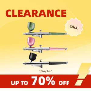 Clearance_Portable Single Action Airbrush 0.3mm Nozzles Spray Gun Pen for Model Cake Nail Car Painting Beauty Inkjet_Continuous 