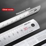Deli Stainless Steel Ruler 15/20/30cm Metal Straight Ruler for Home School Precision Measuring Drawing Tool Supplies 1/2/5pcs
