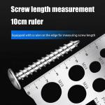 Thread Pitch Gauge Measurement Ruler High Accuracy Stainless steel for Screw Measuring Gauge Tool Bit Bolt Nut Screw Craft