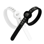 Adjustable Ring Sizer with Magnifier US/UK/EU/HK Size Chart Reusable Finger Measuring Tool for Accurate Ring Sizing