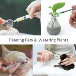 14pcs Syringe Set with Blunt Needles, Various Size:1ml, 3ml, 5ml, 10ml, 20ml, 60ml, Plastic, for Refilling, Measuring, Scientif