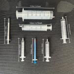 14pcs Syringe Set with Blunt Needles, Various Size:1ml, 3ml, 5ml, 10ml, 20ml, 60ml, Plastic, for Refilling, Measuring, Scientif