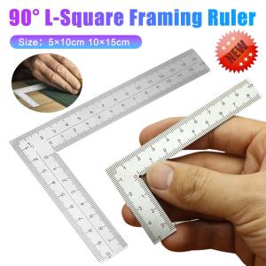 Mini Framing Ruler L Square Stainless Steel Right Angle Ruler Precision Measuring Layout Tool For Building Framing Gauges