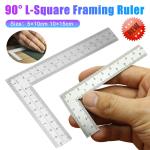 Mini Framing Ruler L Square Stainless Steel Right Angle Ruler Precision Measuring Layout Tool For Building Framing Gauges