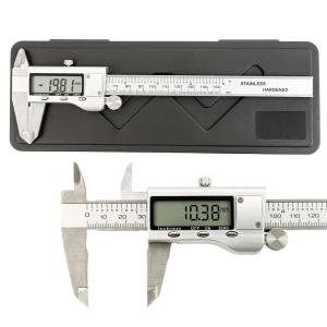 6 Inch 150mm Digital Vernier Caliper Stainless Steel Micrometer Measuring Tool Depth Ruler