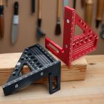 High Precision Square & Multi-Angle Plastic Measuring Ruler with Durable Angle Pin, for Woodworking Measurement & Marking Tool