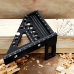 High Precision Square & Multi-Angle Plastic Measuring Ruler with Durable Angle Pin, for Woodworking Measurement & Marking Tool
